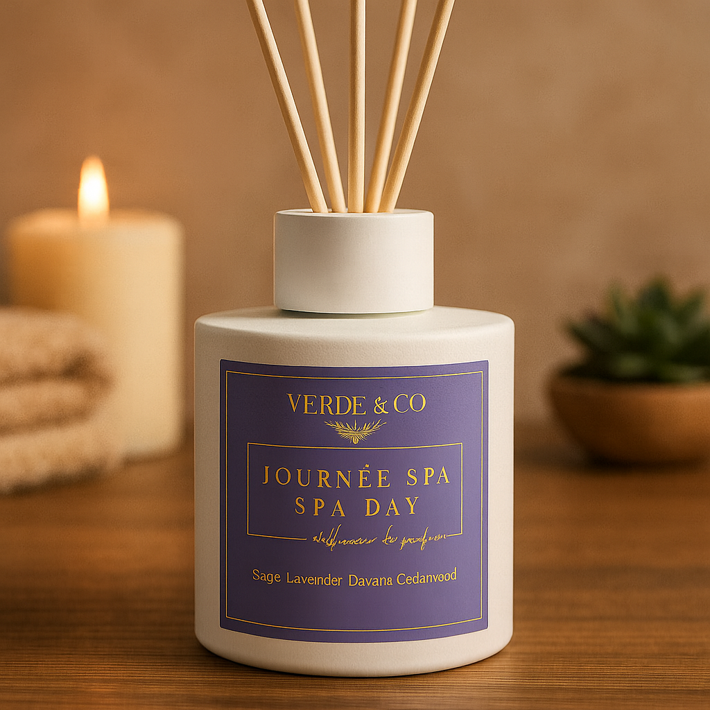 Spa Day Reed Diffuser | Relaxing Aromatherapy Blend with Sage, Lavender & Cedarwood
