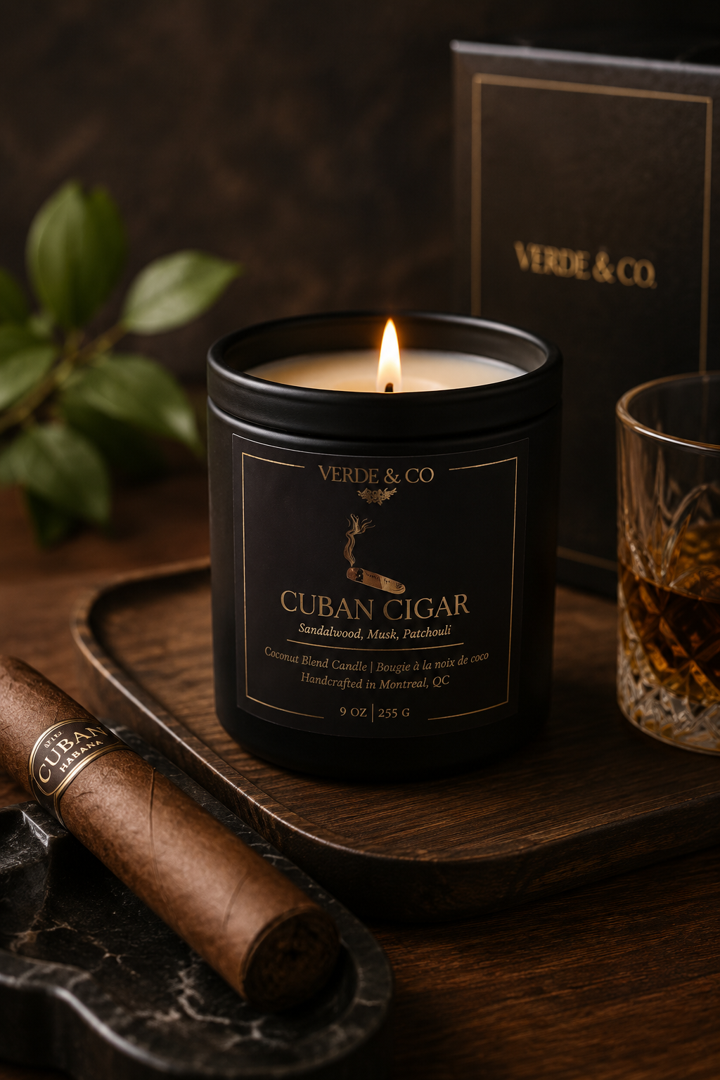 Cuban Cigar | Sandalwood, Patchouli & Musk | Coconut Soy Wax