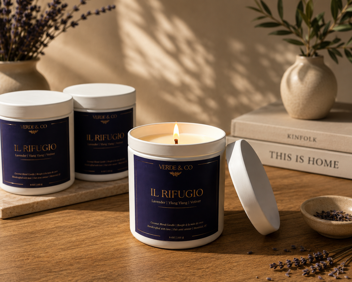 IL RIFUGIO | Luxury Lavender, Ylang Ylang & Vetiver Candle | Handcrafted Coconut Soy Wax