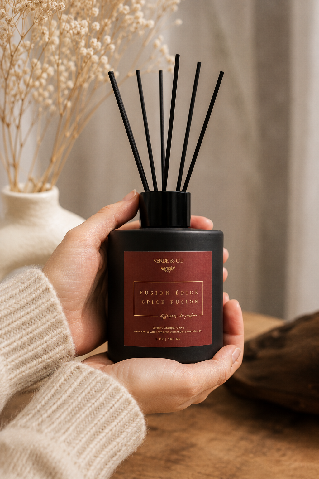Spice Fusion – Luxury Reed Diffuser - Ginger, Orange & Clove