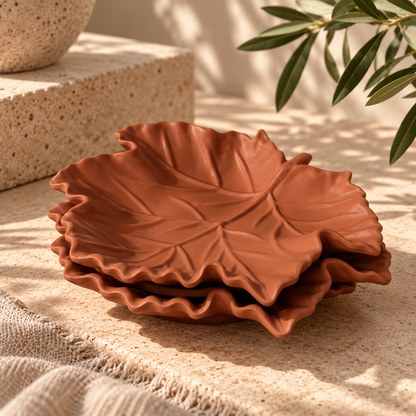 Maple Leaf Decorative Tray – Terracotta