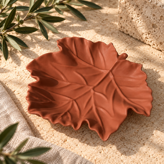 Maple Leaf Decorative Tray – Terracotta