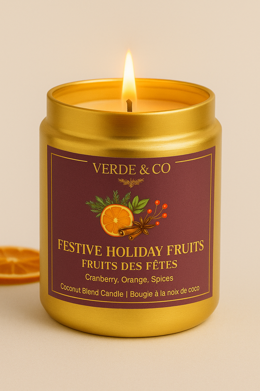 Fruits de Fêtes Candle – Cranberry, Orange & Holiday Spices | Luxury Coconut Wax Candle