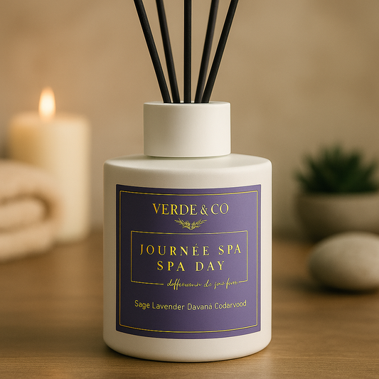 Spa Day Reed Diffuser | Relaxing Aromatherapy Blend with Sage, Lavender & Cedarwood