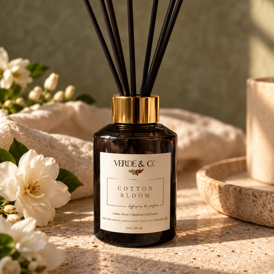 Cotton Bloom – Luxury Reed Diffuser | Cotton Flower, Gardenia & Soft Amber