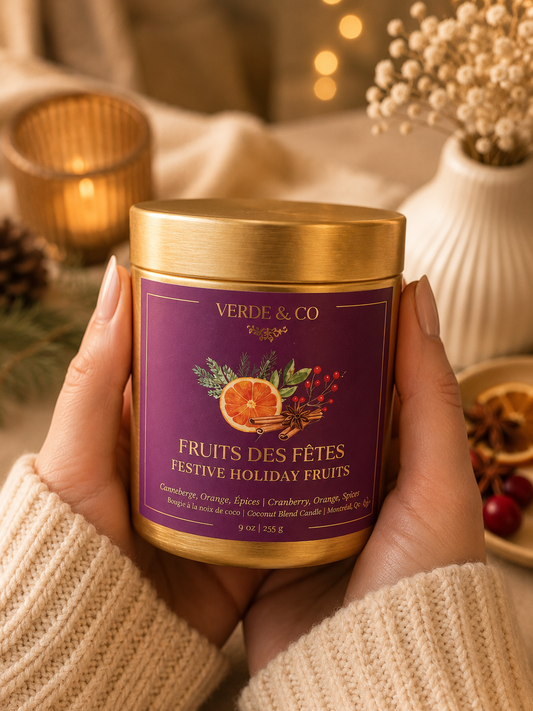 Fruits de Fêtes Candle – Cranberry, Orange & Holiday Spices | Luxury Coconut Wax Candle