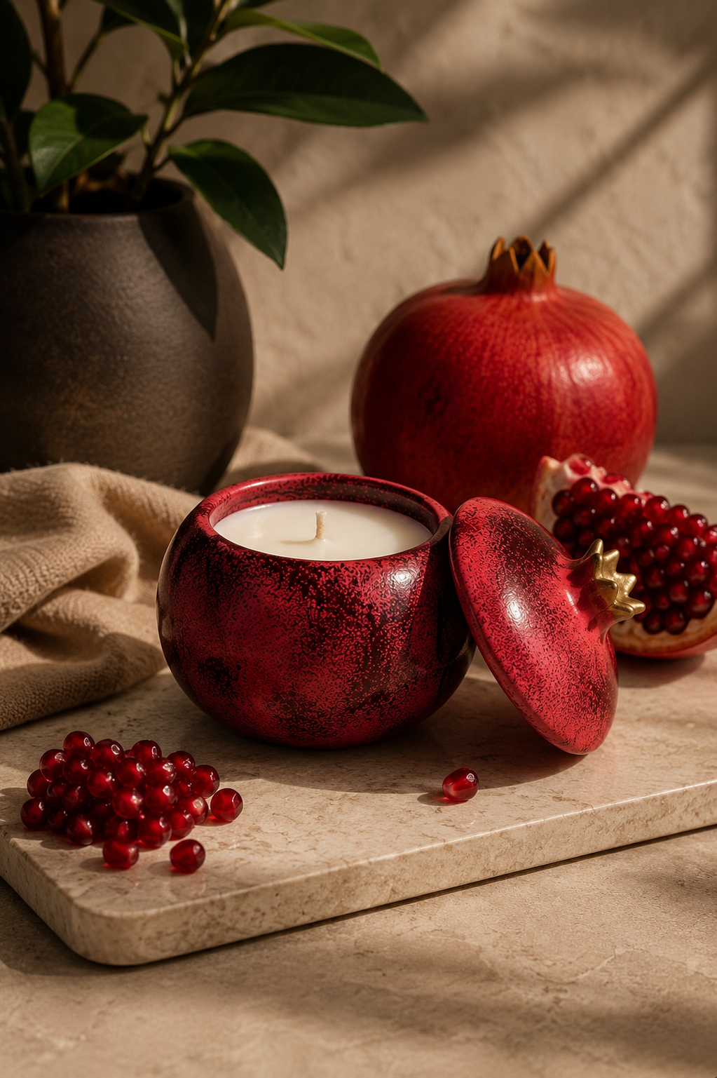 Pomegranate Candle | Pomegranate, Raspberry & Amber | Coconut Soy Wax