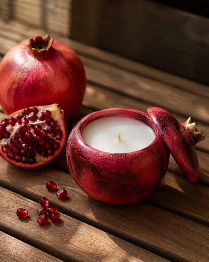 Pomegranate Candle | Pomegranate, Raspberry & Amber | Coconut Soy Wax