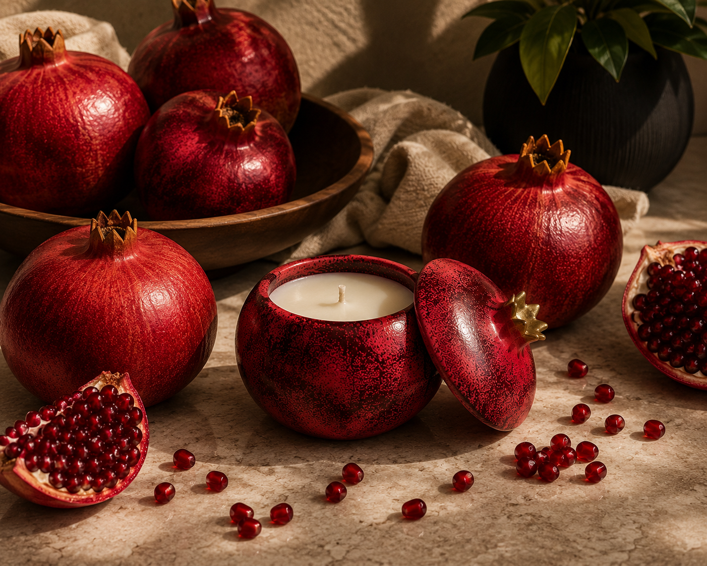 Pomegranate Candle | Pomegranate, Raspberry & Amber | Coconut Soy Wax