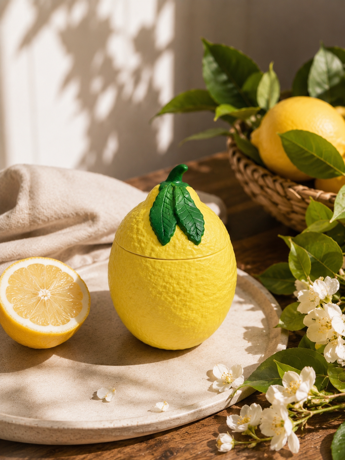 Lemon Candle | Citrus, Green Tea & Cedarwood Soy Candle