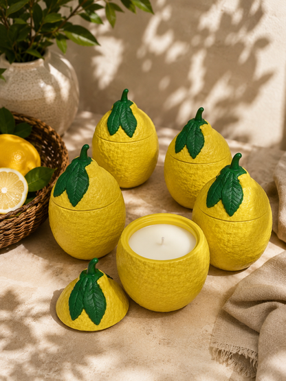 Lemon Candle | Citrus, Green Tea & Cedarwood | Coconut Soy Wax