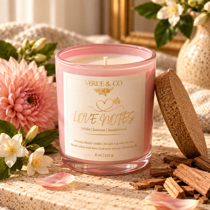 Love Notes | Dahlia, Jasmine & Sandalwood | Coconut Soy Wax