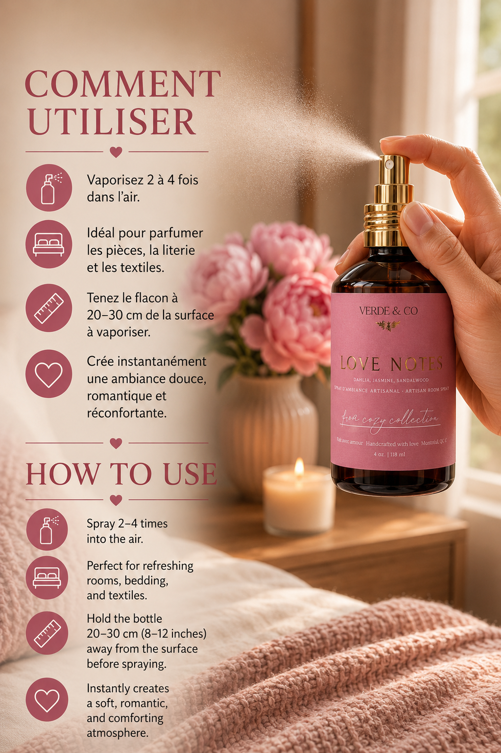 Love Notes | Room & Linen Spray | Luxury Home Fragrance