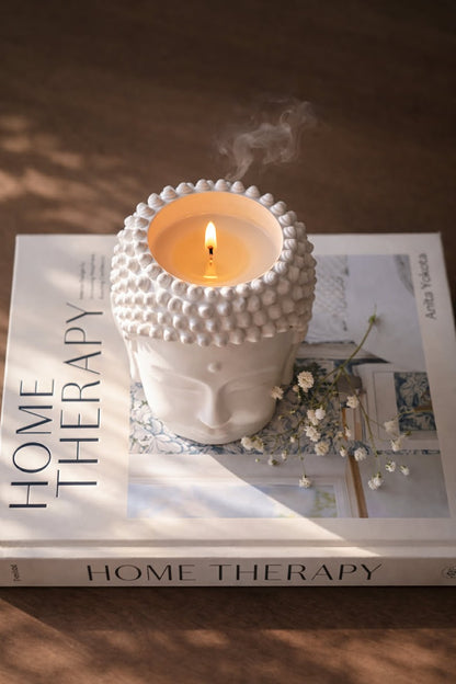 Buddha Head Candle