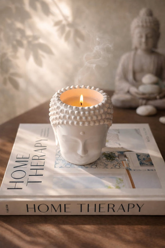 Buddha Head Candle