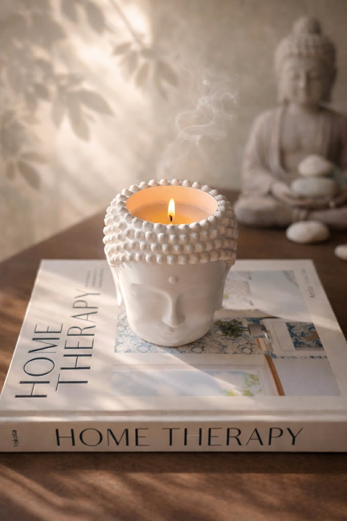 Buddha Head Candle | Zen Coconut Soy Candle