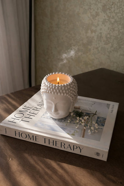 Buddha Head Candle