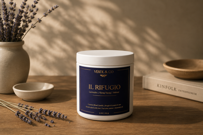 IL RIFUGIO | Luxury Lavender, Ylang Ylang & Vetiver Candle | Handcrafted Coconut Soy Wax