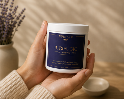 IL RIFUGIO | Luxury Lavender, Ylang Ylang & Vetiver Candle | Handcrafted Coconut Soy Wax