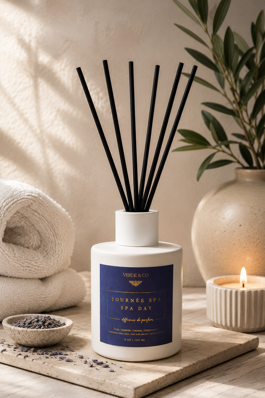 Spa Day - Luxury Reed Diffuser – Sage, Lavender & Cedarwood