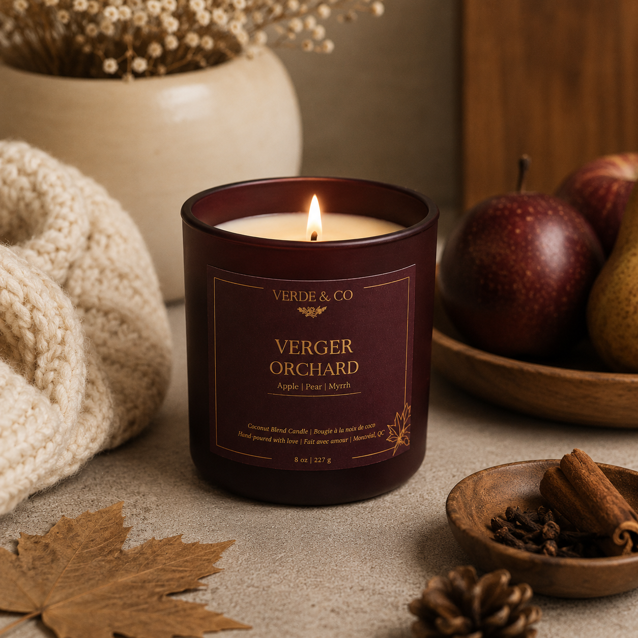 Verger Orchard Candle | Pear Blossom, Cedarwood, Oud & Myrrh | Handcrafted Luxury Candle