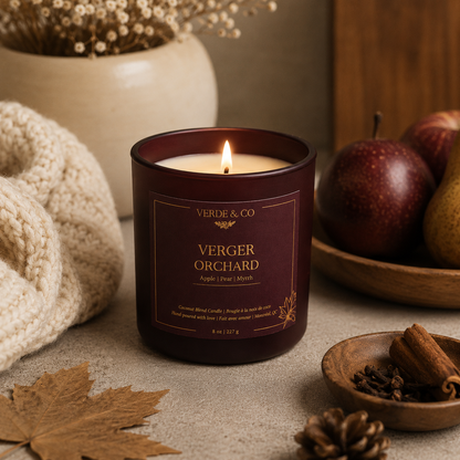Verger Orchard Candle | Pear Blossom, Cedarwood, Oud & Myrrh | Handcrafted Luxury Candle