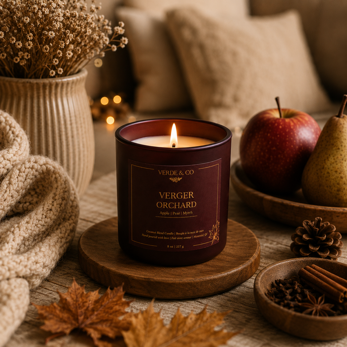 Verger Orchard Candle | Pear Blossom, Cedarwood, Oud & Myrrh | Handcrafted Luxury Candle