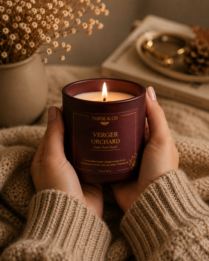 Verger Orchard Candle | Pear Blossom, Cedarwood, Oud & Myrrh | Handcrafted Luxury Candle