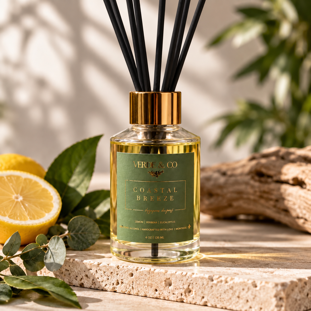 Coastal Breeze - Luxury Reed Diffuser – Lemon, Verbena & Eucalyptus