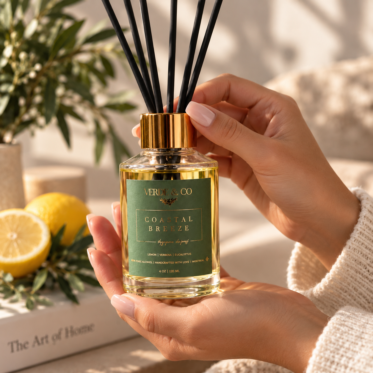Coastal Breeze - Luxury Reed Diffuser – Lemon, Verbena & Eucalyptus