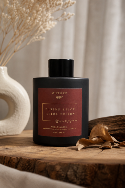 Spice Fusion – Luxury Reed Diffuser - Ginger, Orange & Clove