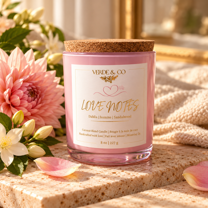 Love Notes | Dahlia, Jasmine & Sandalwood | Coconut Soy Wax