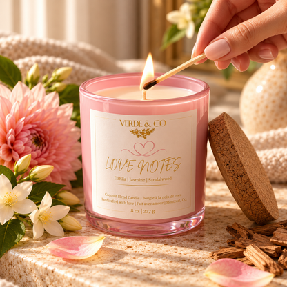 Love Notes | Dahlia, Jasmine & Sandalwood | Coconut Soy Wax