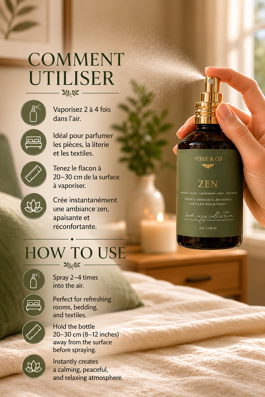 Zen | Room & Linen Spray | Luxury Home Fragrance